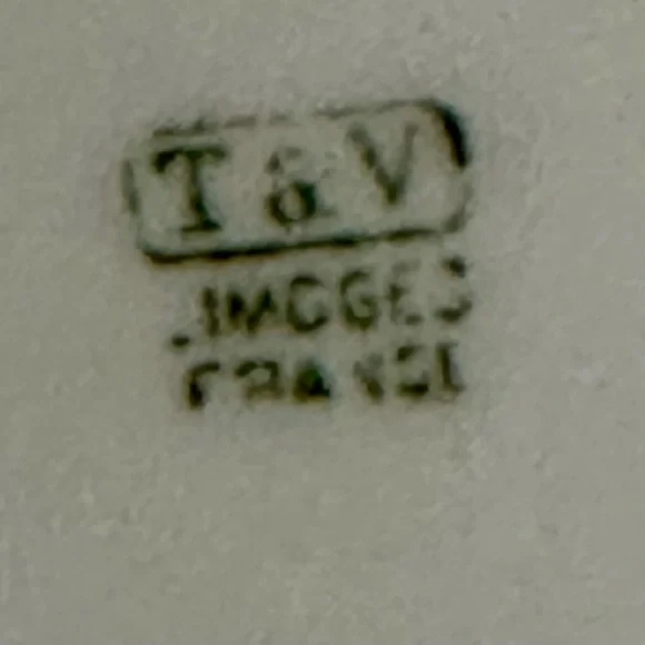 VINTAGE/ANTIQUE T&V LIMOGES FRANCE GOLD RIM WITH FLORAL PLATE - Picture 6 of 7